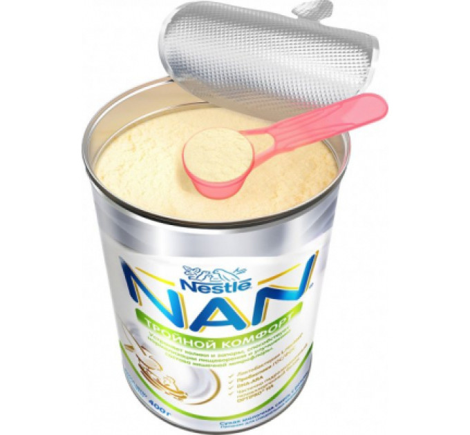 Nestle NAN Дитяча суміш Nestle NAN Потрійний комфорт з народження, 400 г (7613035351462)