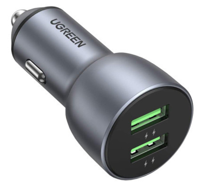 Ugreen Зарядний пристрій Ugreen CD213 36W 2xUSB QC 3.0 3A Car Charger (Dark Blue) (10144)