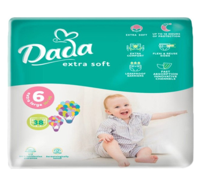 Dada Підгузки Dada Extra Soft 6 (16+ кг) 38 шт (4820174980924)