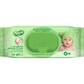 Smile baby Дитячі вологі серветки Smile baby з екстрактом ромашки, алое і вітамінним комплексом з клапаном 72 шт (4823071653984)