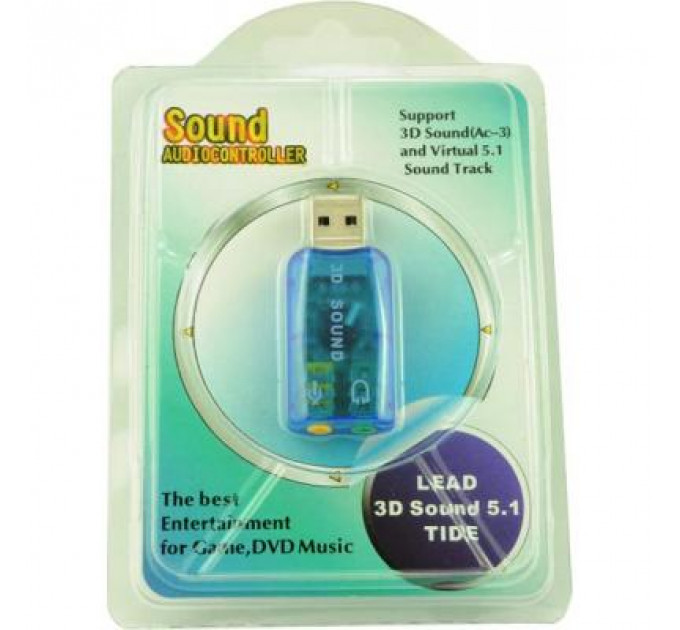 Звукова плата Atcom USB-sound card (5.1) 3D sound (Windows 7 ready) (7807)