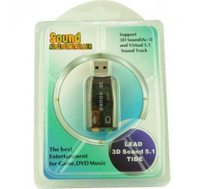 Звукова плата Atcom USB-sound card (5.1) 3D sound (Windows 7 ready) (7807)
