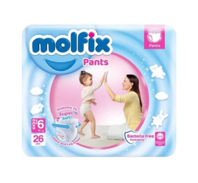 Molfix Підгузки Molfix Трусики 6 Extra Large 15+ кг 20 шт (8690536842643)
