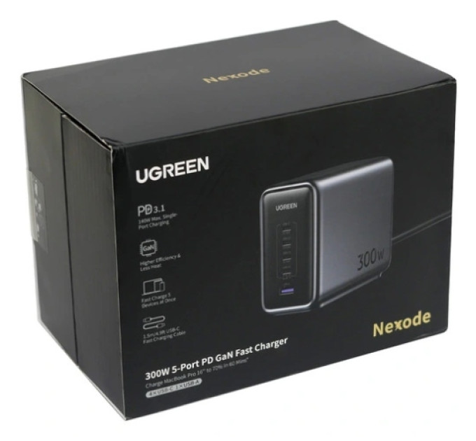 Ugreen Зарядний пристрій Ugreen 5xUSB 300W Nexode (5хUSB-C) CD333 (90903B)