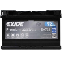 Акумулятор автомобільний EXIDE PREMIUM 72A (EA722)