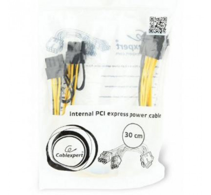 Кабель живлення CPU 8 пин на PCI express 2 х 6+2 пин Cablexpert (CC-PSU-85)