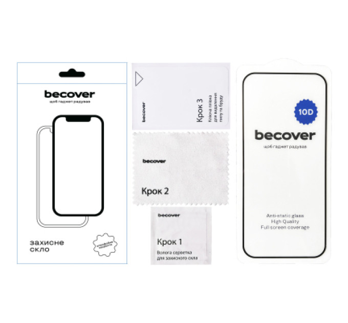 BeCover Скло захисне BeCover Xiaomi Redmi Note 14 5G 10D Black (712727)