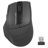 Миша бездротова A4Tech Fstyler FG30S (Grey), безшумна, USB, колір чорний+сірий