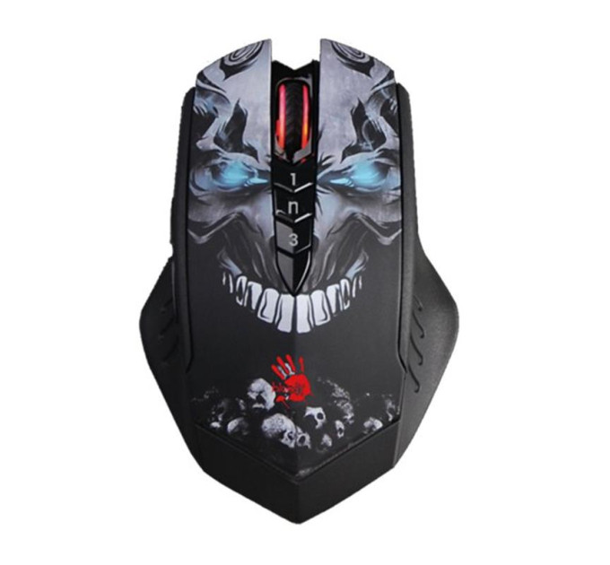 A4Tech Мышь беспроводная A4Tech R80 Plus Bloody (Skull) Black