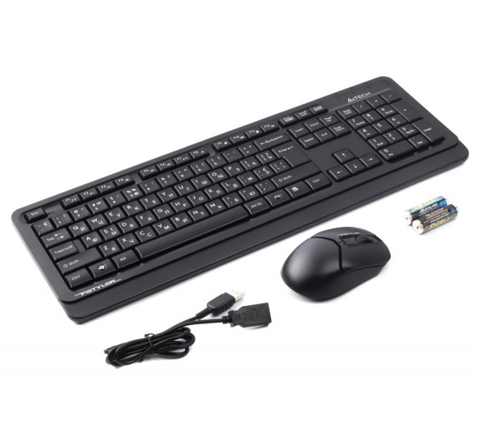 A4Tech Комплект (клавіатура, миша) бездротовий A4Tech FG1012 Black
