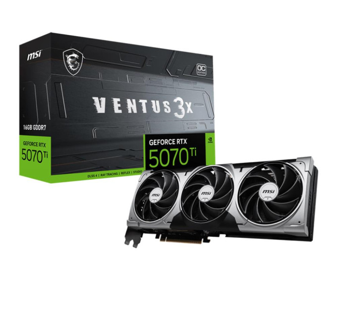 MSI Відеокарта PCIE16 RTX5070TI 16GB RTX5070TI 16G VEN 3X OC MSI