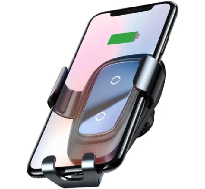 Baseus Універсальний автотримач Baseus Metal Gravity with technology Qi 10W (WXYL-B0A)