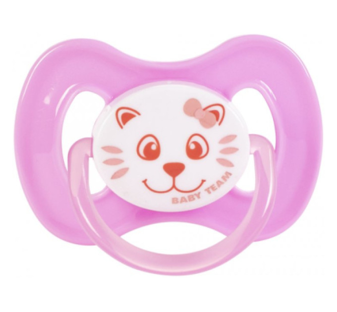 Baby Team Пустушка Baby Team силіконова вишнеподібної форми 0+ міс (3003_рожевий)