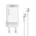ColorWay Мережевий зарядний пристрій ColorWay GaN Mini 30W PD Port PPS USB (Type-C PD + USB QC4.0) White (CW-CHS053PDC-WT) + кабель USB Type-C