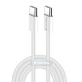 ColorWay Дата кабель USB-C to USB-C 2.0m (braided cotton) (PD Fast Charging 60W) 3.0А grey ColorWay (CW-CBPDCC068-GR)