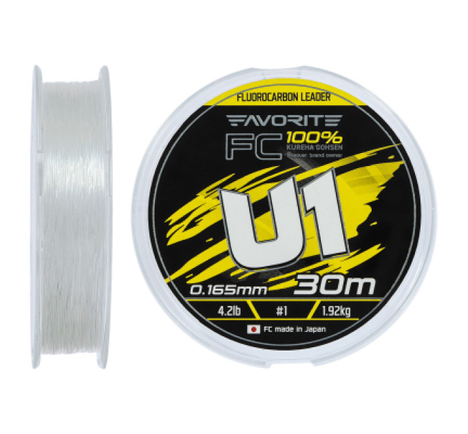 Favorite Флюорокарбон Favorite U1 FC 30m 1.0/0.165mm 4.2lb/1.92kg (1693.12.08)