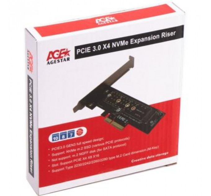 Контролер PCIe to M.2 NVMe AgeStar (AS-MC01)