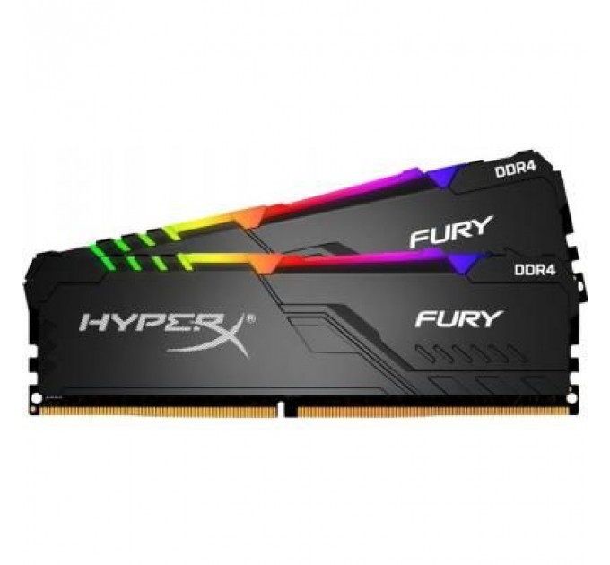 Модуль пам'яті для комп'ютера DDR4 16GB (2x8GB) 3200 MHz HyperX FURY RGB Kingston Fury (ex.HyperX) (HX432C16FB3AK2/16)