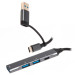 Maxxter Концентратор USB Type-C/USB Maxxter 1xUSB-A 3.0, 2xUSB-A 2.0, 1xUSB-C Gray (HU3C-4P1CN-01)