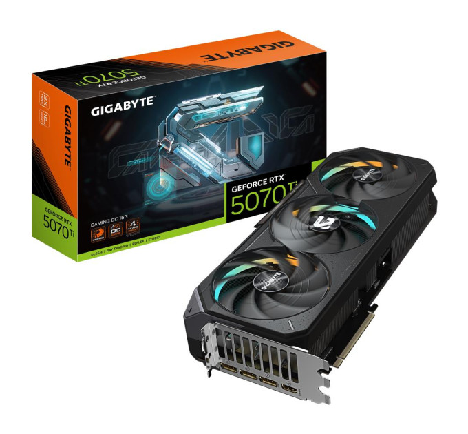 GIGABYTE Відеокарта PCIE16 RTX5070TI 16GB N507TGAMING OC-16GD GIGABYTE