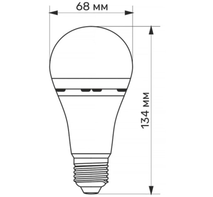 TITANUM Лампочка TITANUM A68 9W E27 4000K 220V (TL-EMA68-09274)