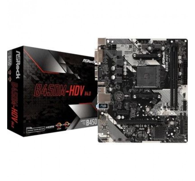 Материнська плата ASRock B450M-HDV R4.0