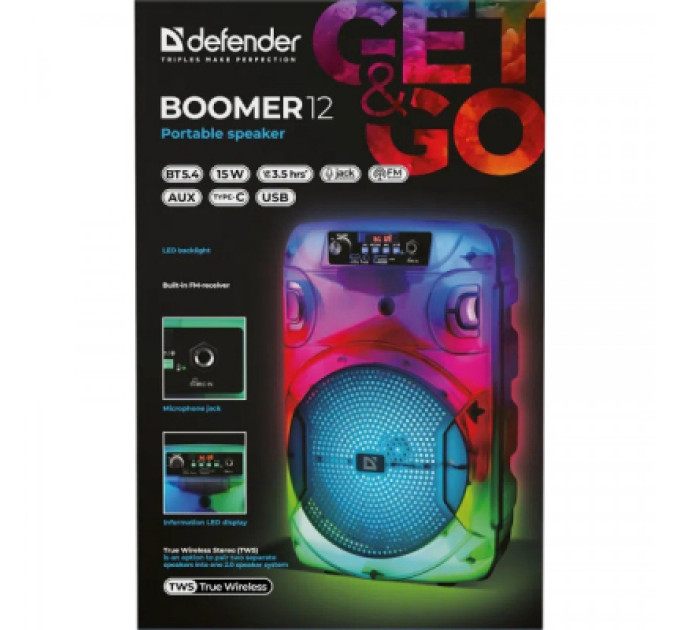 Defender Акустична система Defender Boomer 12 (65412)
