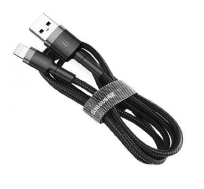 Baseus Дата кабель USB 2.0 AM to Lightning 2.0m Cafule 1.5A gray+black Baseus (CALKLF-CG1)