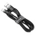 Baseus Дата кабель USB 2.0 AM to Lightning 2.0m Cafule 1.5A gray+black Baseus (CALKLF-CG1)