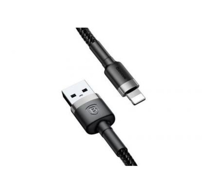 Baseus Дата кабель USB 2.0 AM to Lightning 2.0m Cafule 1.5A gray+black Baseus (CALKLF-CG1)