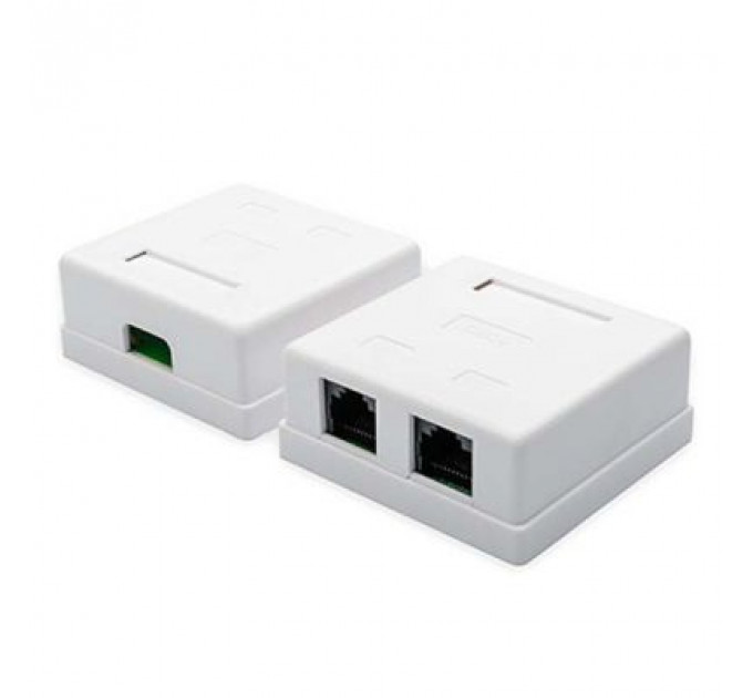 Комп'ютерна розетка Atcom RJ45 x2 UTP cat.6 (60252)