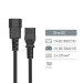 ColorWay Кабель живлення ColorWay C13-C14, 1 м, Black (CW-CBP087-BK)