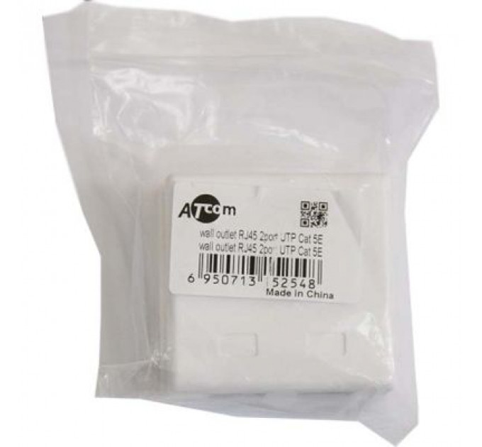Комп'ютерна розетка Atcom RJ45 x2 UTP cat.6 (60252)