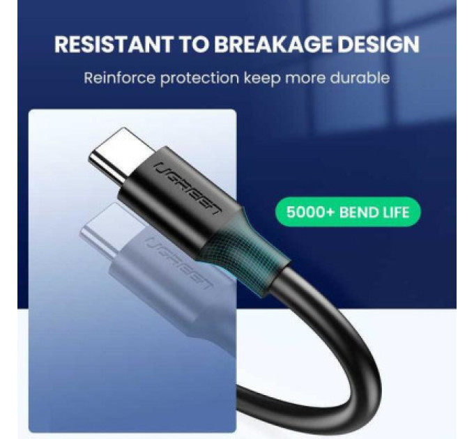 Ugreen Дата кабель USB 3.0 AM to Type-C 1.0m US184 Black Ugreen (20882)