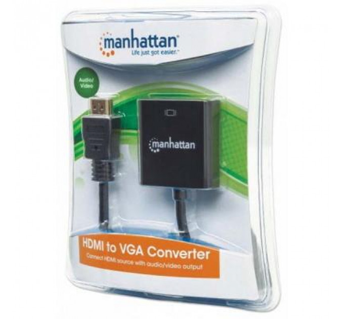 Перехідник HDMI M to VGA F Manhattan (151450)