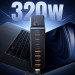 Essager Зарядний пристрій Essager 4xUSB-C + 4xUSB 320W GaN (EZC320W-QJB0G-Z)