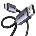 Ugreen Кабель мультимедійний DisplayPort M to HDMI M 2.0m V2.0 4K30Hz DP125 black Ugreen (35842)