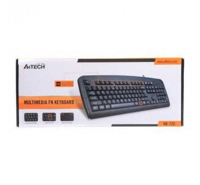 Клавіатура A4Tech KB-720 Black USB