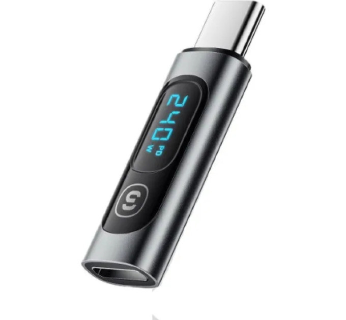 Essager Перехідник USB-C F to USB-C M digital display Essager (EZJTT-TX0G-P)