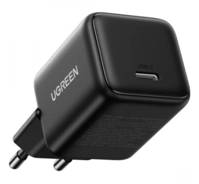 Ugreen Зарядний пристрій UGREEN USB-C PD20W GaN X512 black (55553)