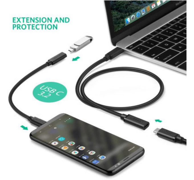 Ugreen Дата кабель USB-C to USB-C 1.0m USB 3.1Gen2 100W US353 Black Ugreen (10387)