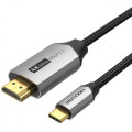 Vention Кабель мультимедійний USB-C to HDMI M 2.0m V2.0 4K 60Hz black VENTION (CRBBH)