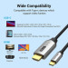 Vention Кабель мультимедійний USB-C to HDMI M 2.0m V2.0 4K 60Hz black VENTION (CRBBH)