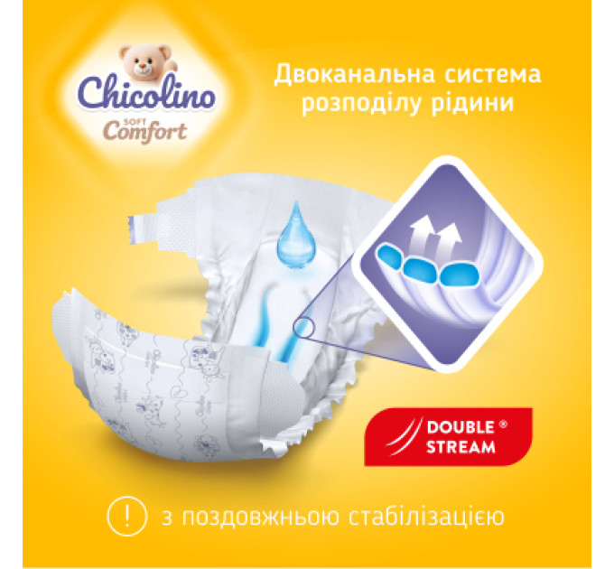 Chicolino Підгузки Chicolino Soft comfort Розмір 4 (7-14кг) 34 шт (4820204703547)