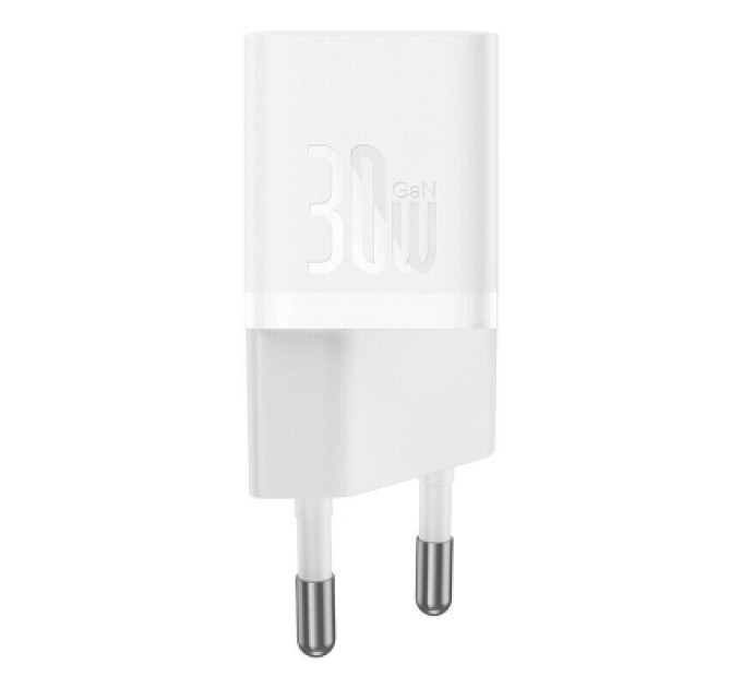 Baseus Зарядний пристрій Baseus 1xUSB-C 30W GaN5 white (CCGN070502)