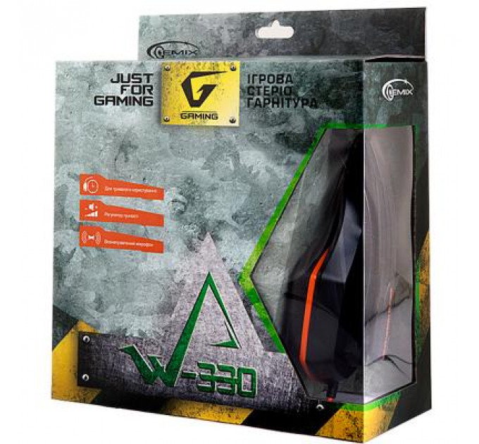 Навушники Gemix W-330 black-orange