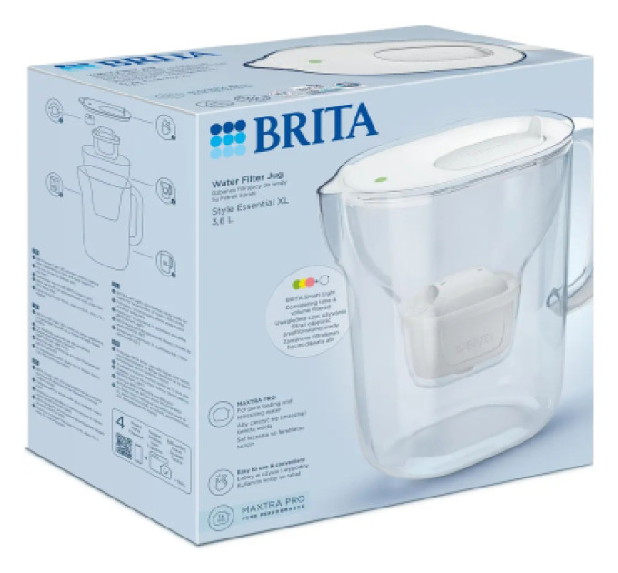 Brita Фільтр-глечик Brita Style Essential XL MXPro 3.6л з картриджем білий (1058045)
