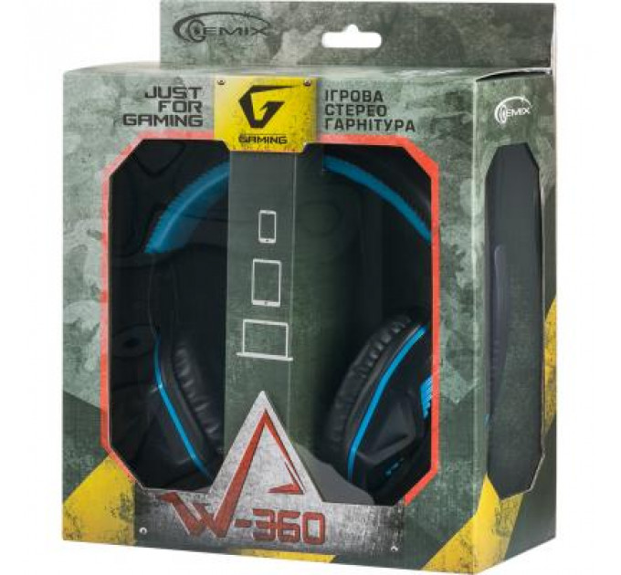 Навушники Gemix W-360 black-blue