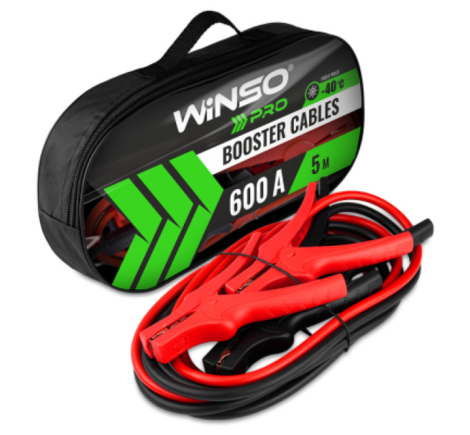 WINSO Дроти для запуску для автомобіля WINSO PRO сила стуму 600A, довжина 5м (138160)