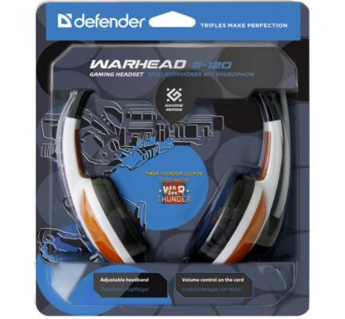 Навушники Defender Warhead G-120 Red-White (64098)